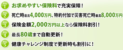 カチッと定期の特長